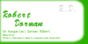 robert dorman business card