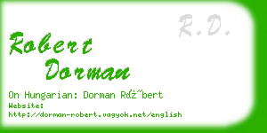 robert dorman business card